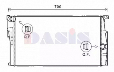 AKS DASIS 050073n -  Радиатор, охлаждение двигателя
